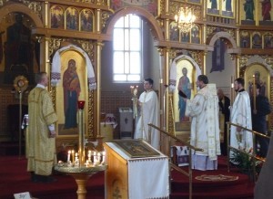 Ukrainian Easter service at St. Mary's the Protectress, Winnipeg, Manitoba