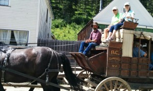 Rob and I about to take a ride around Barkerville